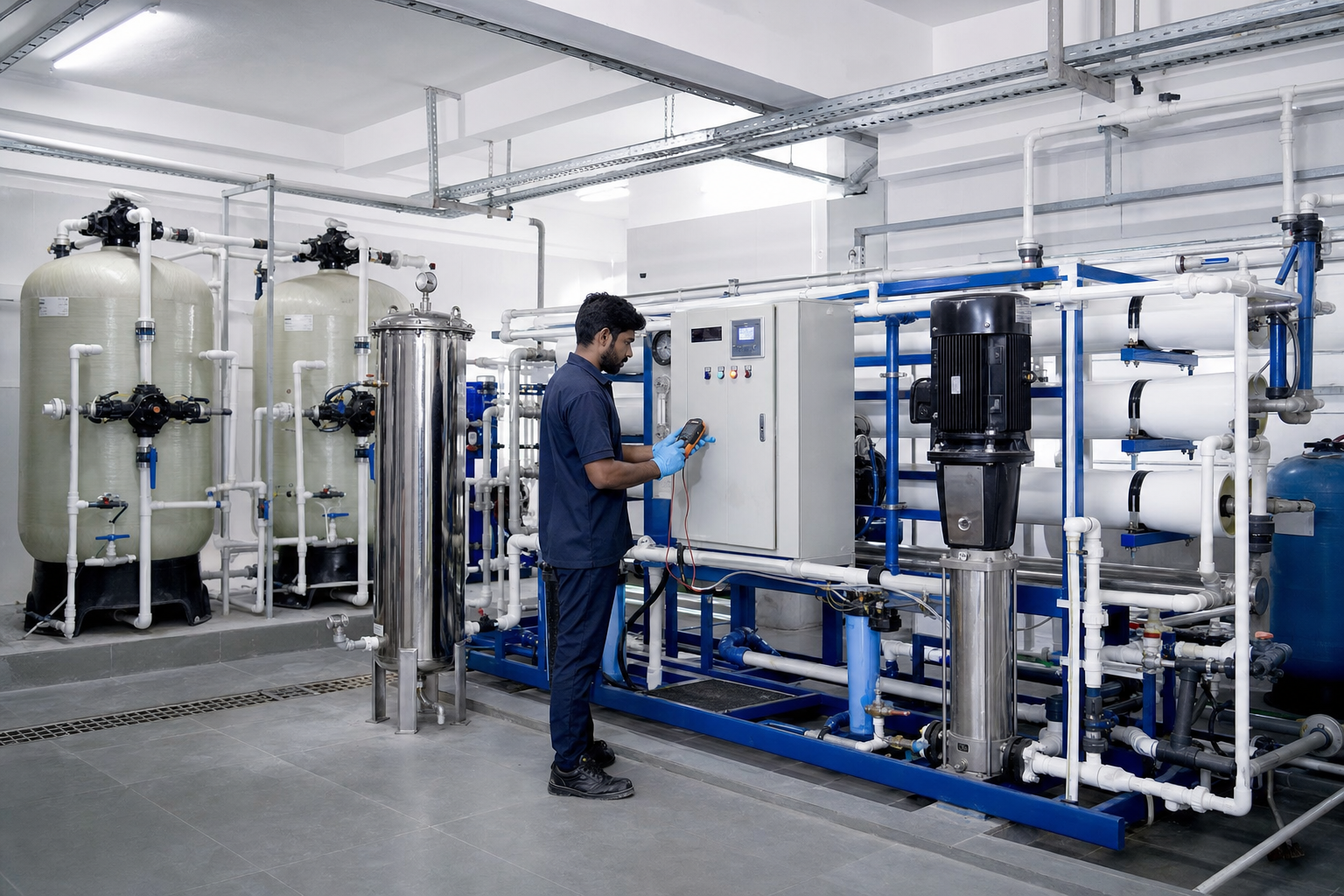Commercial RO installation sample